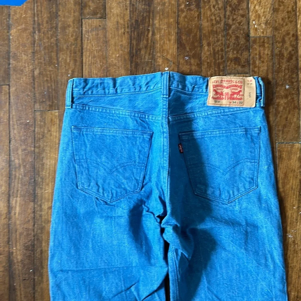 Sz 34 Levi’s 501 Light Wash White Oak Cone Denim